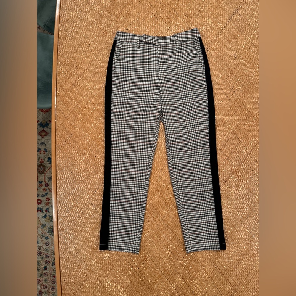 Who What Wear Women's Black and White Check Pants